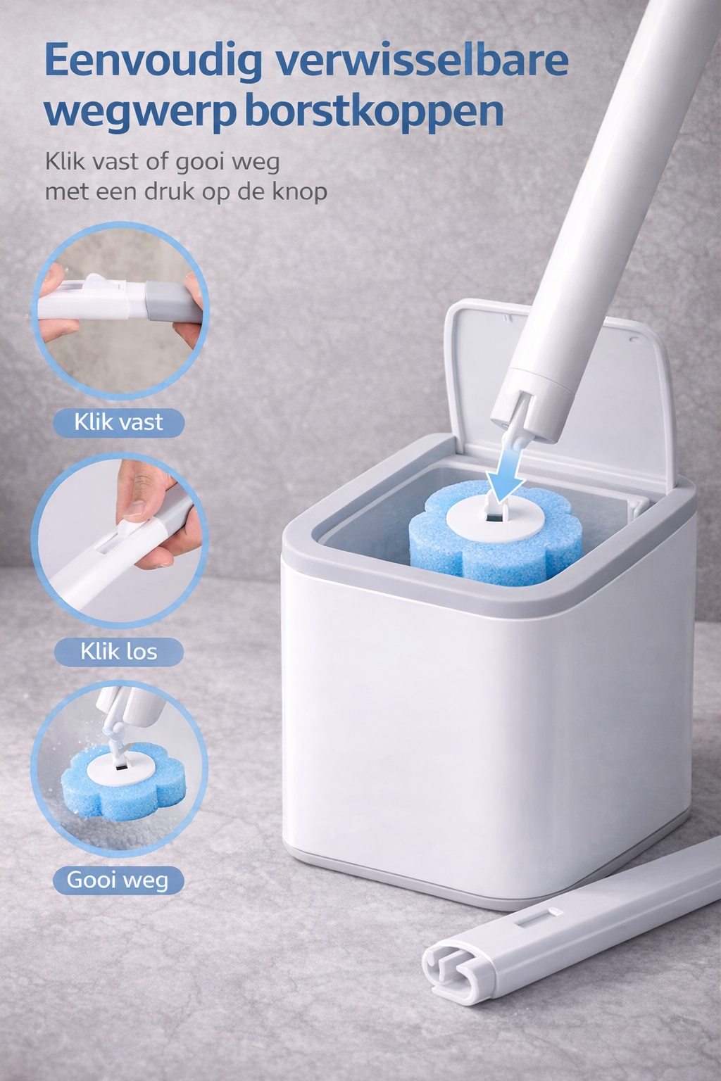 Hygiënix™ Toiletborstel met Navulkoppen