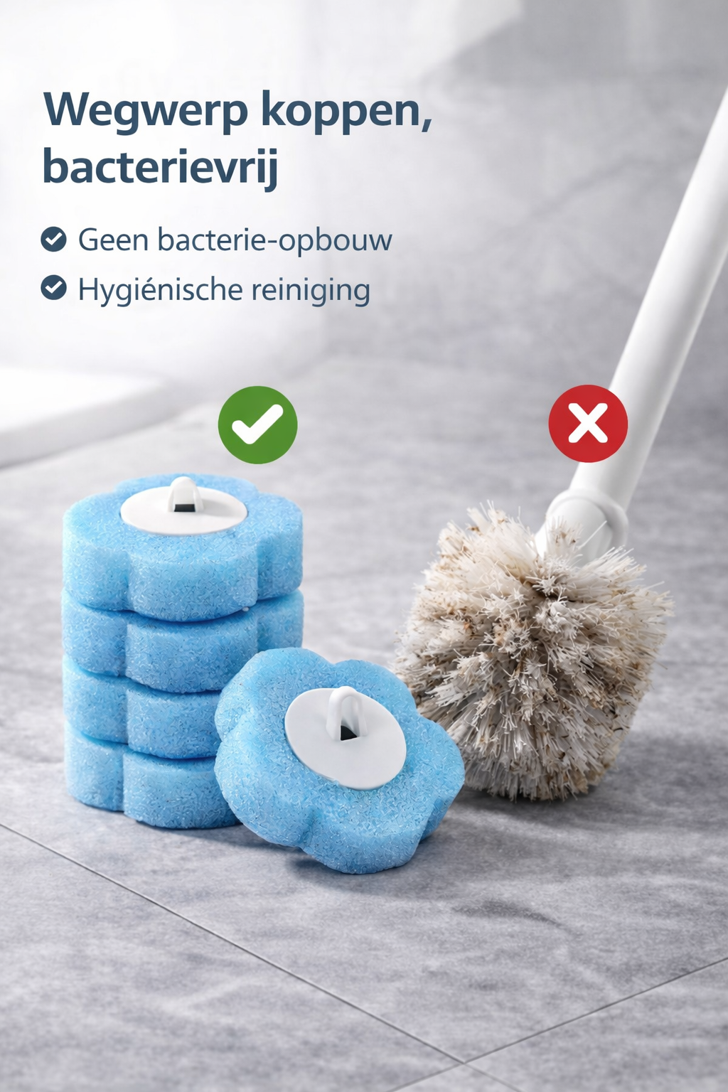 Hygiënix™ Toiletborstel met Navulkoppen