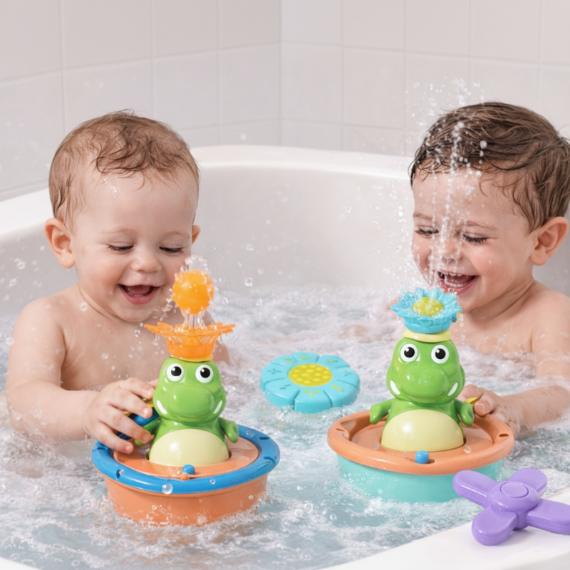 Light Up Crocodile Bath Toy – Interactief & Waterplezier – Krokodil Fontein Badspeelgoed