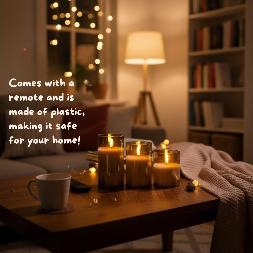 Flamerick LED Blokkaarsen met Afstandsbediening & Timer