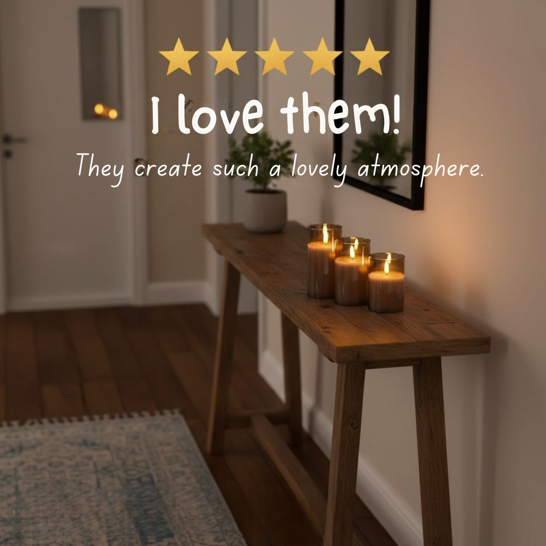 Flamerick LED Blokkaarsen met Afstandsbediening & Timer