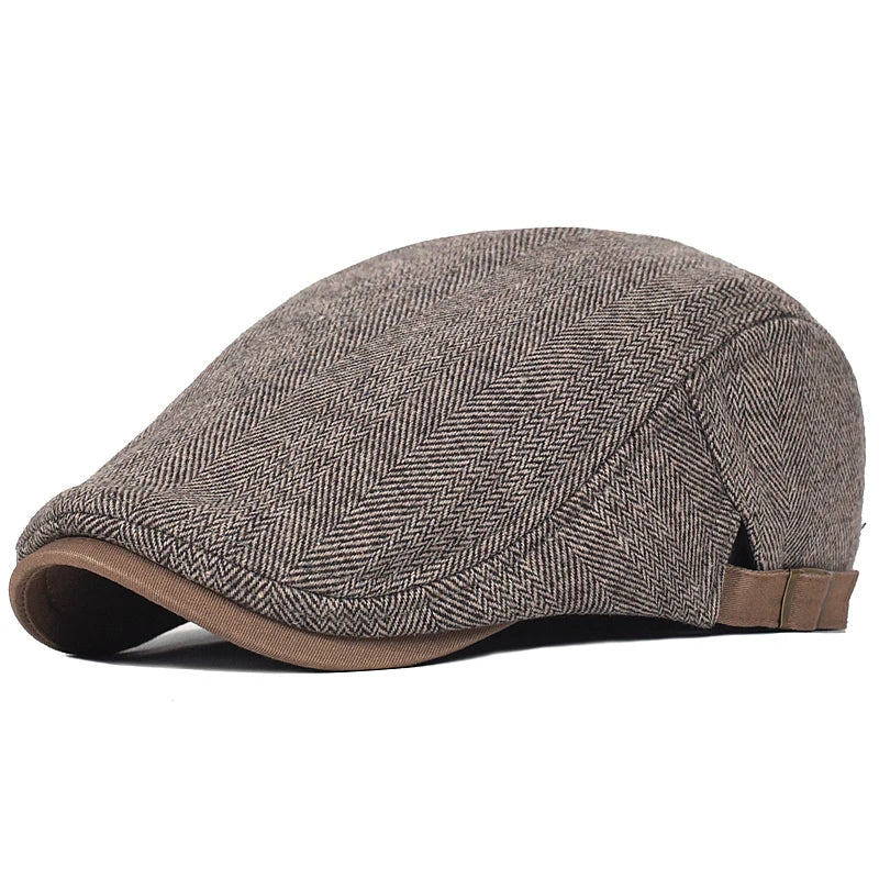 Beeckhoven™ | Moderne Heren Pet Met Visgraatpatroon