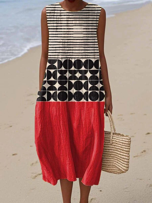 Jane | Luchtige en mouwloze zomerjurk